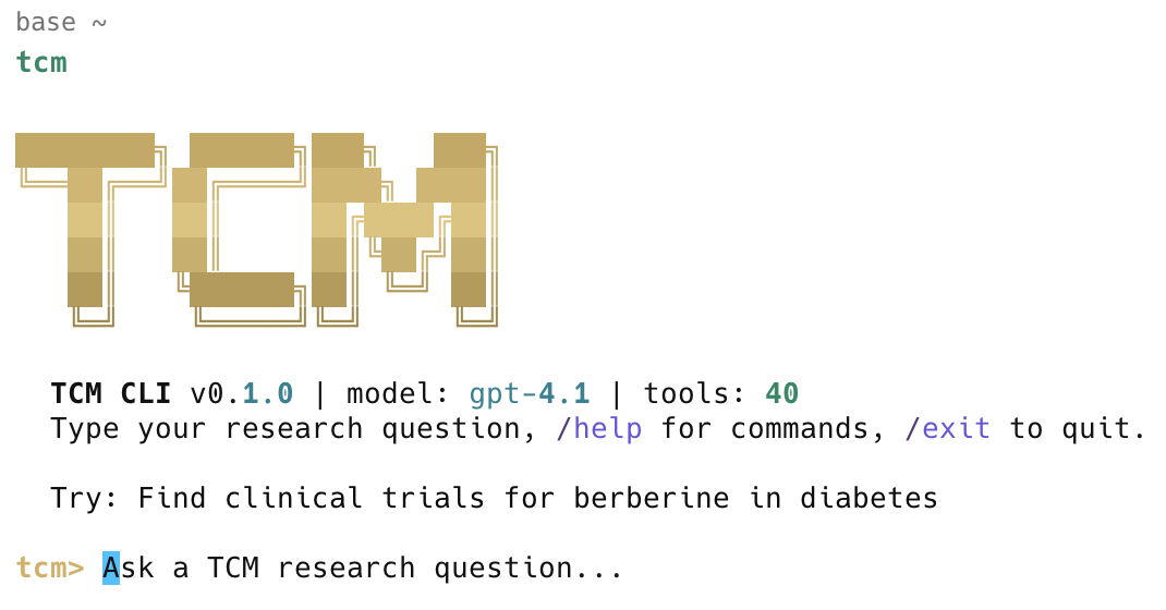 tcm-cli screenshot